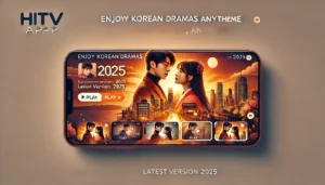 HiTV APK download screen showing the latest version install file for Android